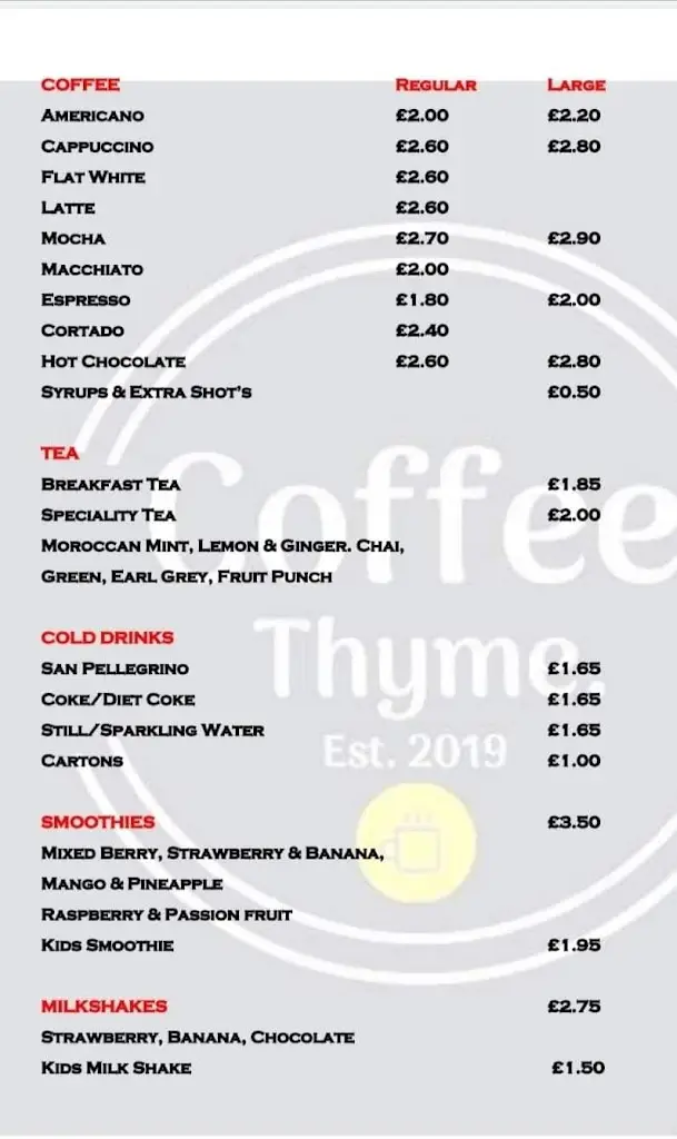 Menu_Coffee thyme_Garvagh_image_4