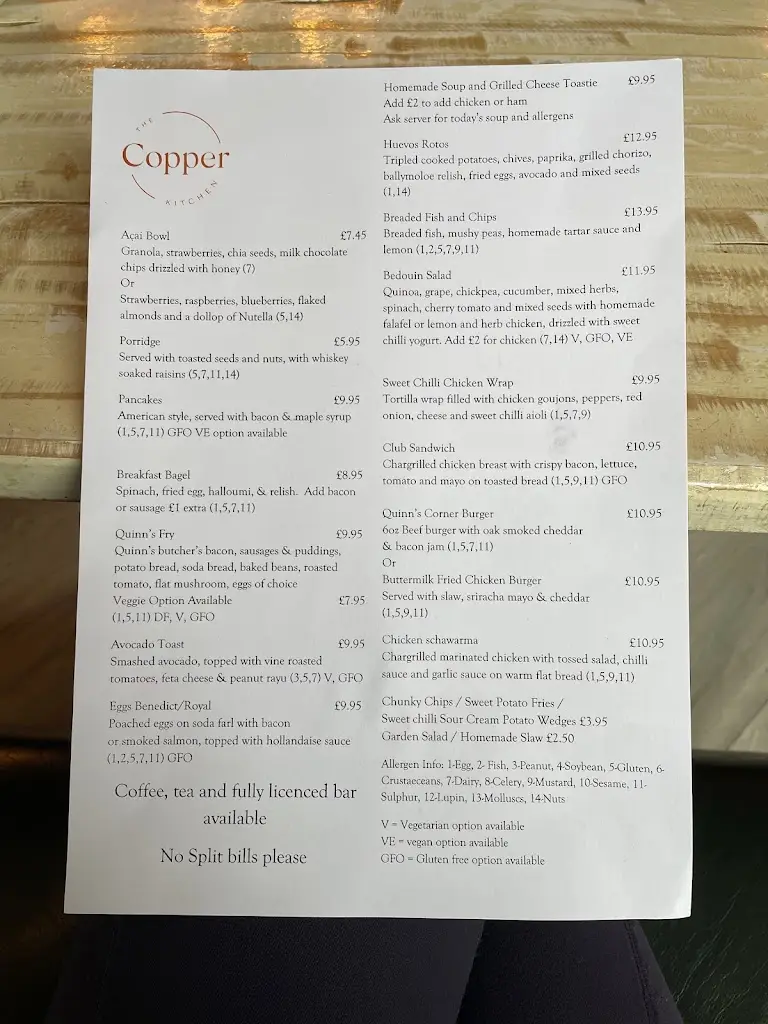 Menu_The Copper Kitchen at Quinns Corner_Dungannon_image_1