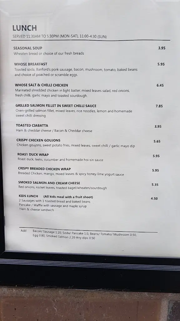 Menu_Whose Art Café_Jordanstown_image_4