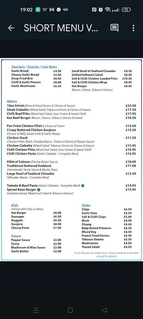 Menu_The Point Bar & Restaurant_Limavady_image_1