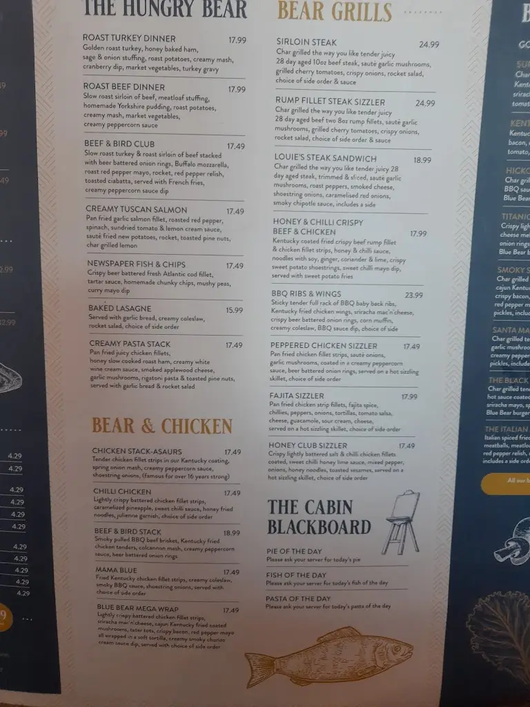 Menu_Blue Bear Grill_Lisburn_image_1