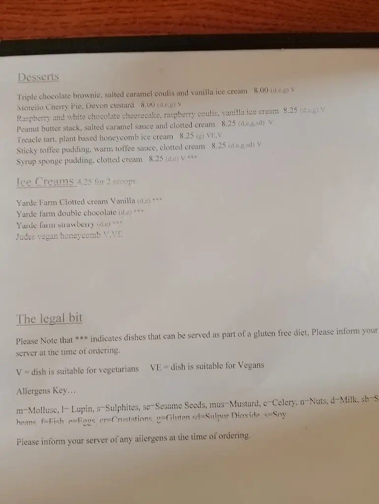 Menu_The Thatched Inn_Bideford_image_1