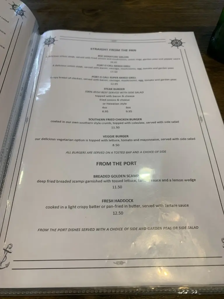 Menu_Port O Call_Kilkeel_image_1