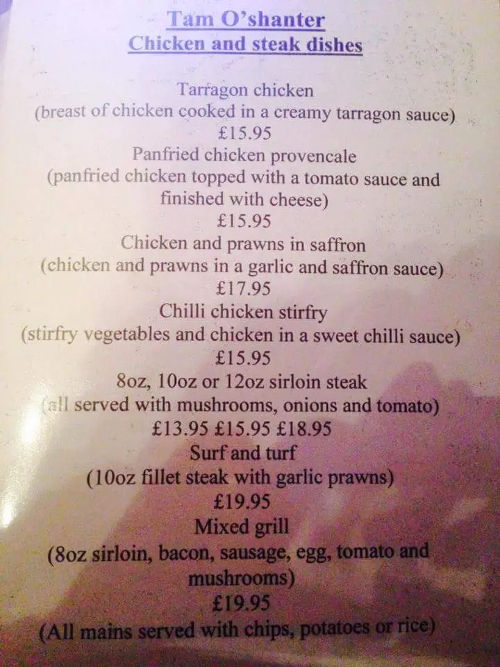 Menu_Tam O Shanter_Kilkeel_image_1