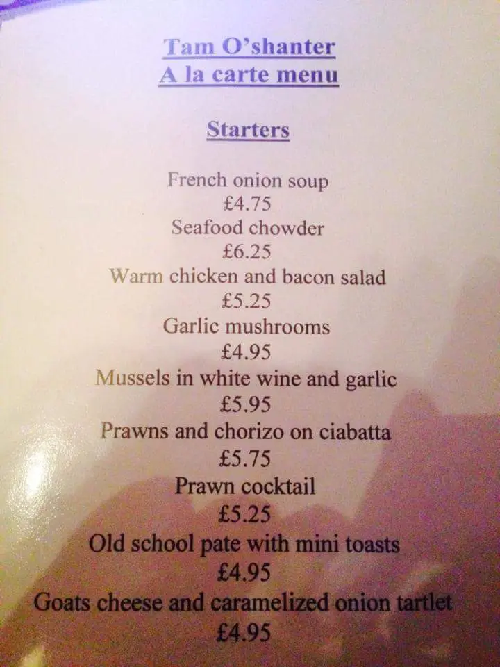 Menu_Tam O Shanter_Kilkeel_image_3