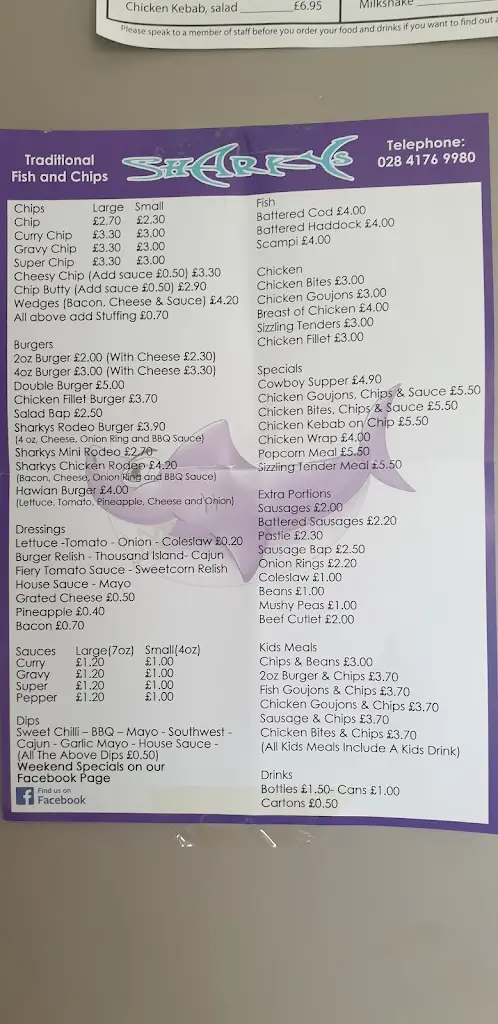 Menu_The Cod End_Kilkeel_image_1