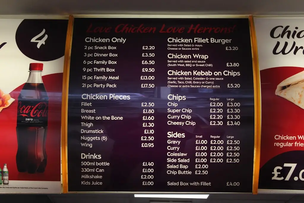 Menu_Herrons Country Fried Chicken Kilkeel_Kilkeel_image_1