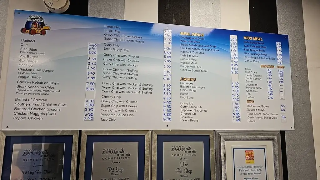 Menu_Pit Stop Fast Food_Kilkeel_image_1