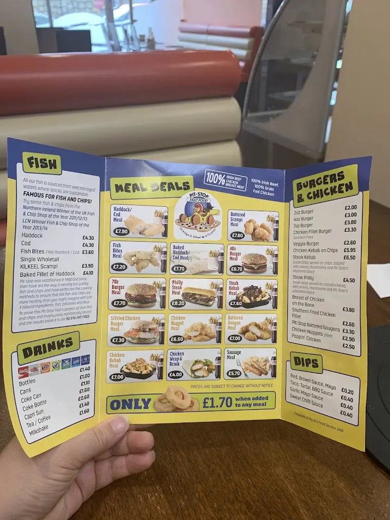 Menu_Pit Stop Fast Food_Kilkeel_image_3