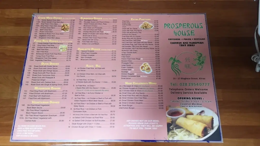 Prosperous House Chinese & European Takeaway ristorante a Kilrea