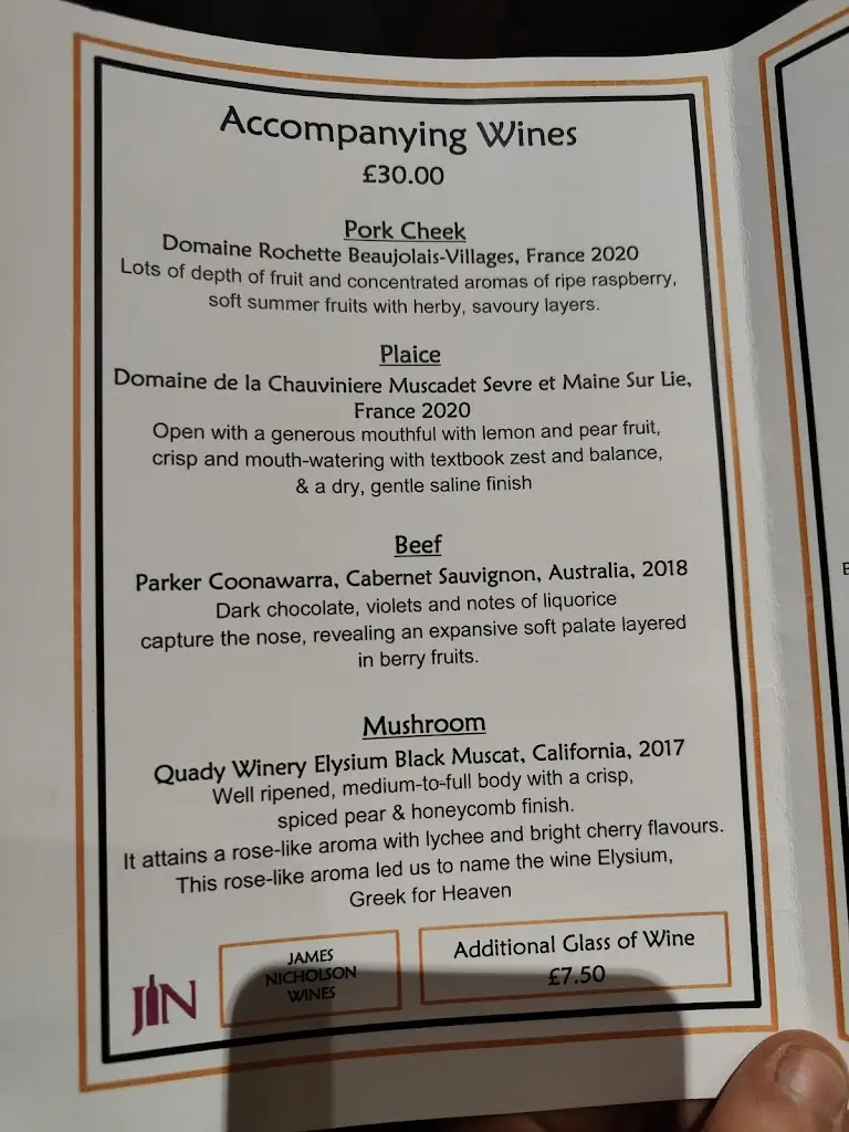 Menu_Dawsons Restaurant - Castledawson_Mid Ulster_image_1