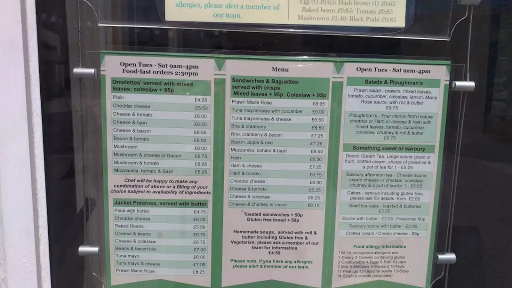 Menu_Secret Garden Cafe_Bideford_image_1