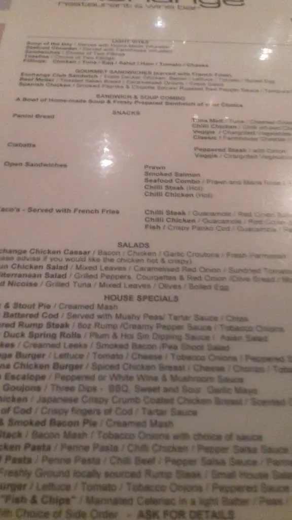 Menu_The Exchange_Derry_image_4