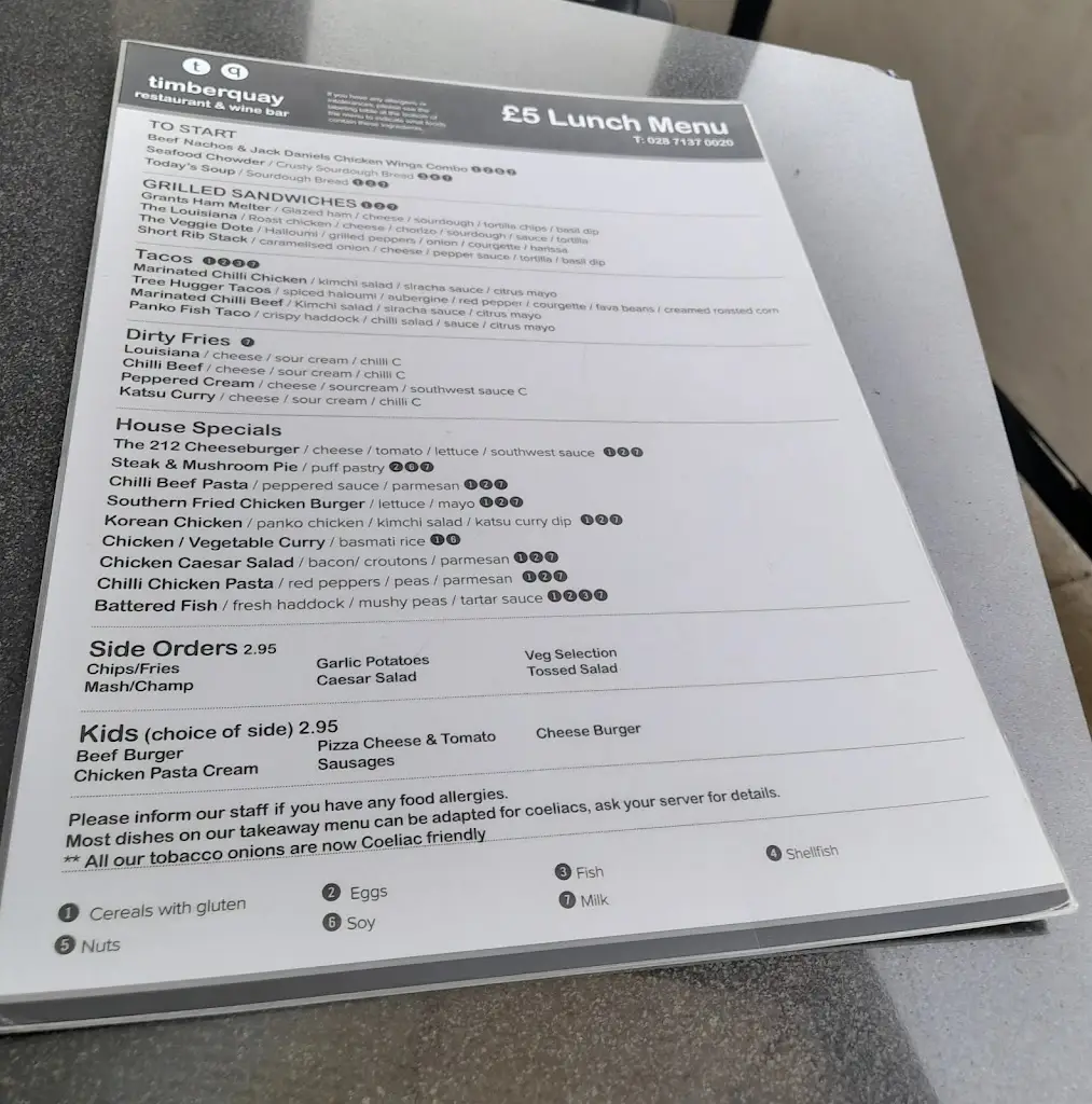 Menu_Burn on the Quay Restaurant Derry_Derry_image_1