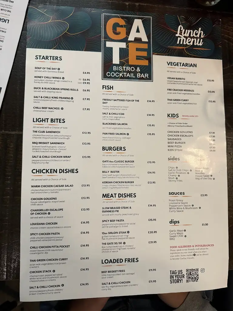 Menu_The Gate Bistro & Cocktail Bar_Derry_image_1