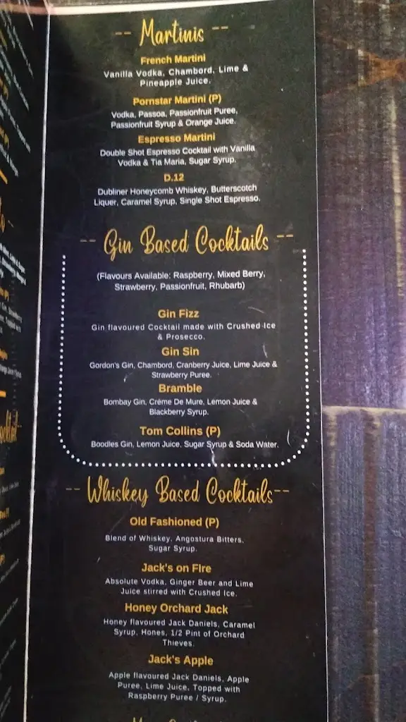 Menu_The Gate Bistro & Cocktail Bar_Derry_image_2