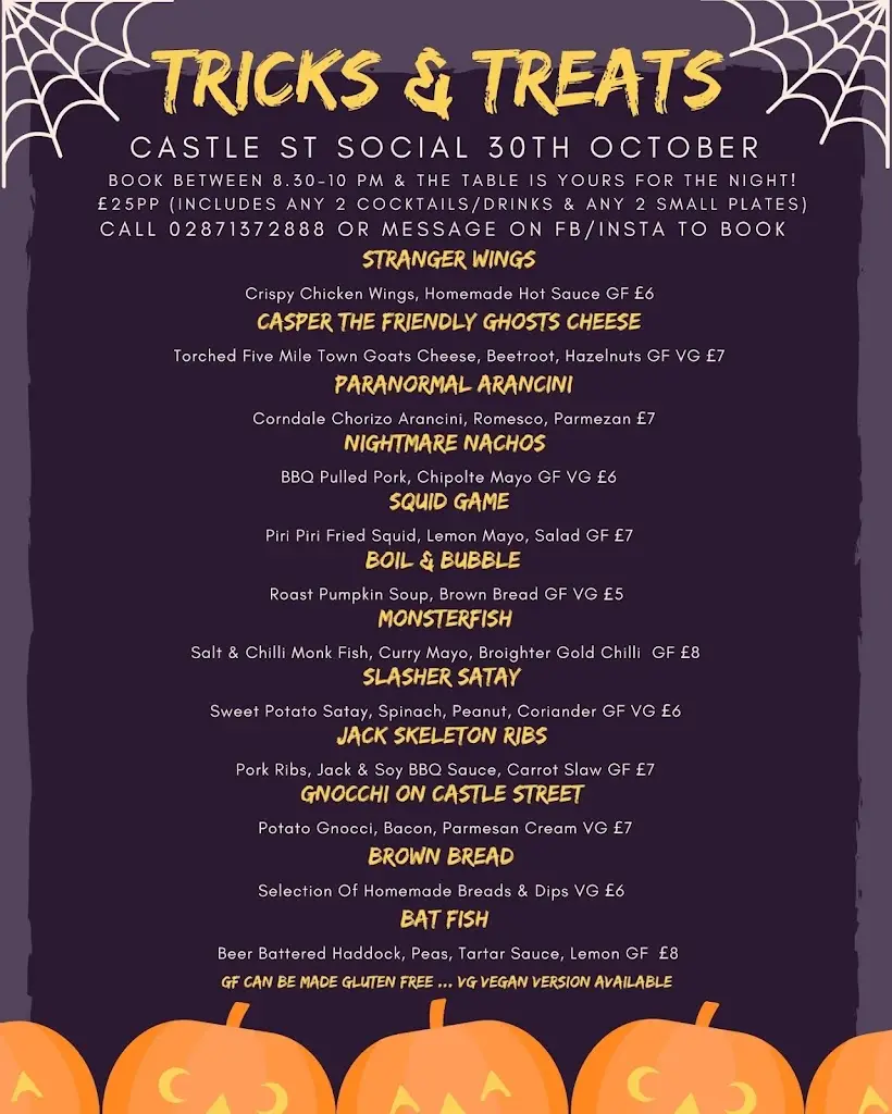 Menu_Castle Bistro_Derry_image_1