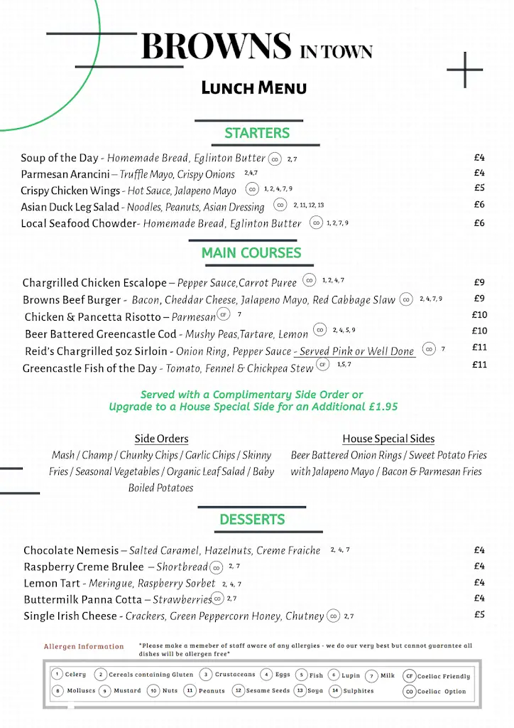 Menu_Browns In Town_Derry_image_2