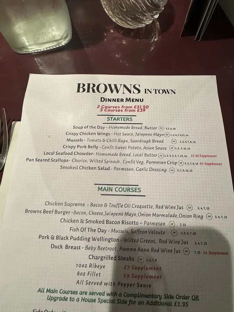 Menu_Browns In Town_Derry_image_4
