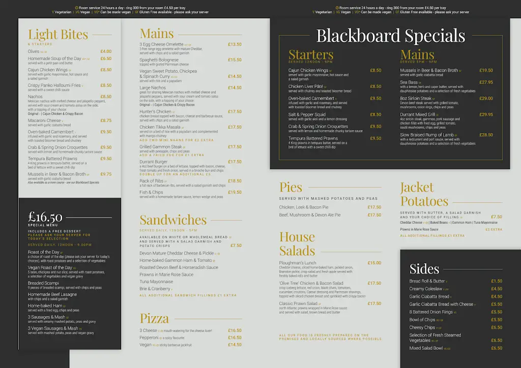 Menu_Olive Tree Restaurant & Appledore Bar_Bideford_immagine_1