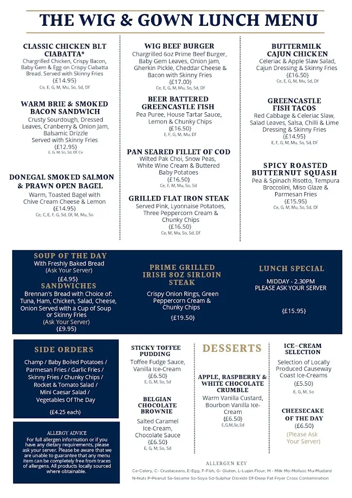 Menu_The Wig & Gown Restaurant_Londonderry County Borough_image_3