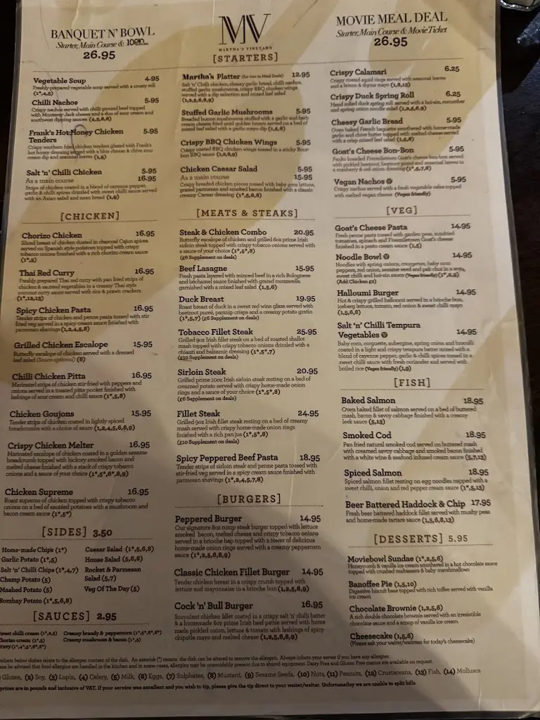 Menu_Martha's Vineyard_Londonderry County Borough_image_1