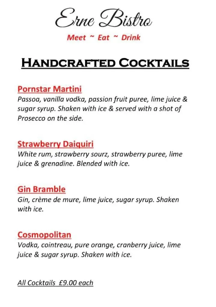 Menu_Erne Bistro, Lisnaskea_Lisnaskea_image_1