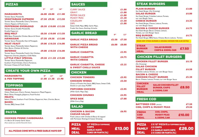 Menu_Little Italy, Lisnaskea_Lisnaskea_image_2