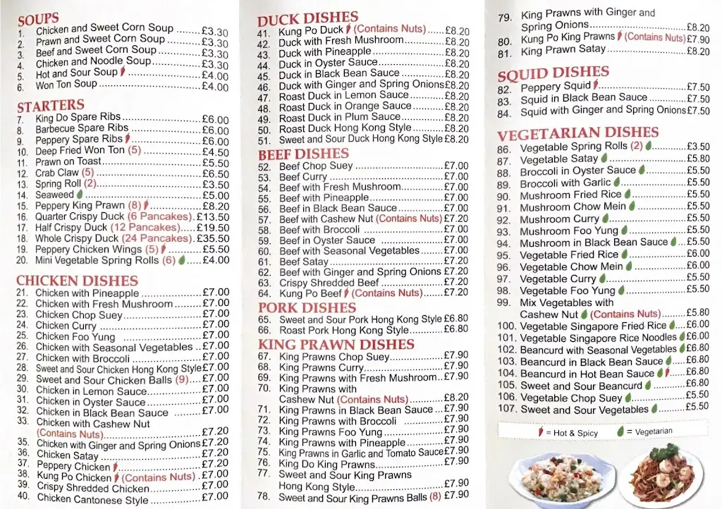 Menu_East Of The Water Chinese_Bideford_image_1
