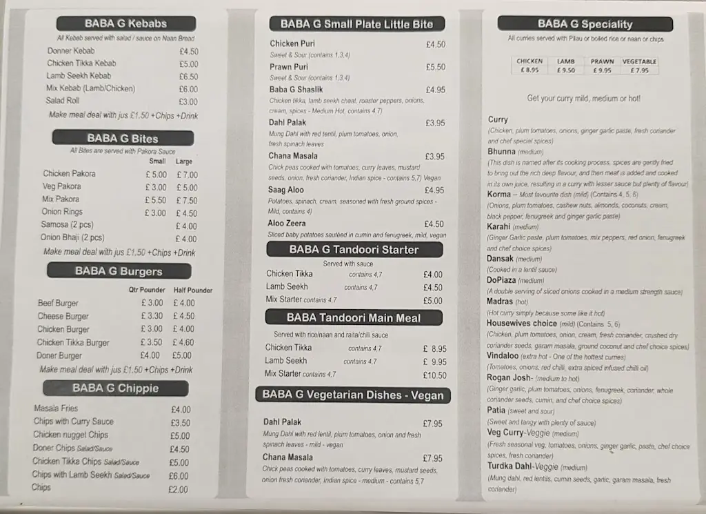 Menu_Baba G kitchen_Lisnaskea_image_2