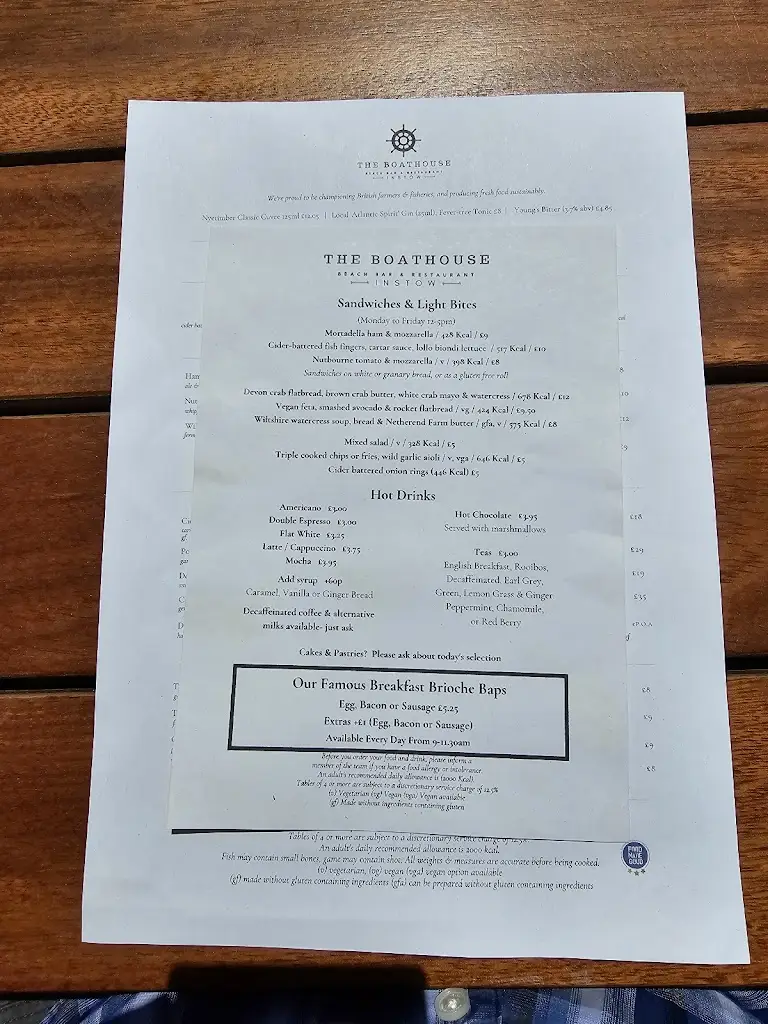 Menu_The Boathouse_Bideford_image_2