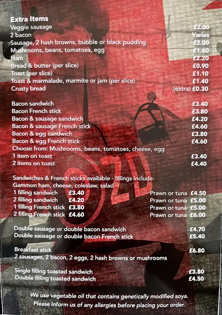 Menu_Spitfire Cafe_Biggin Hill_image_1