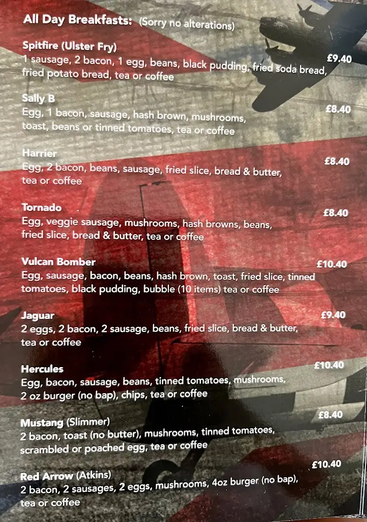 Menu_Spitfire Cafe_Biggin Hill_image_2