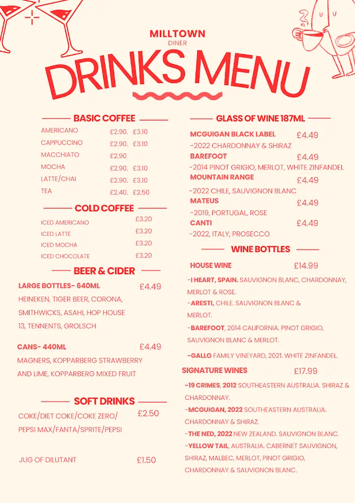 Menu_Milltown Diner_Newtownstewart_image_1