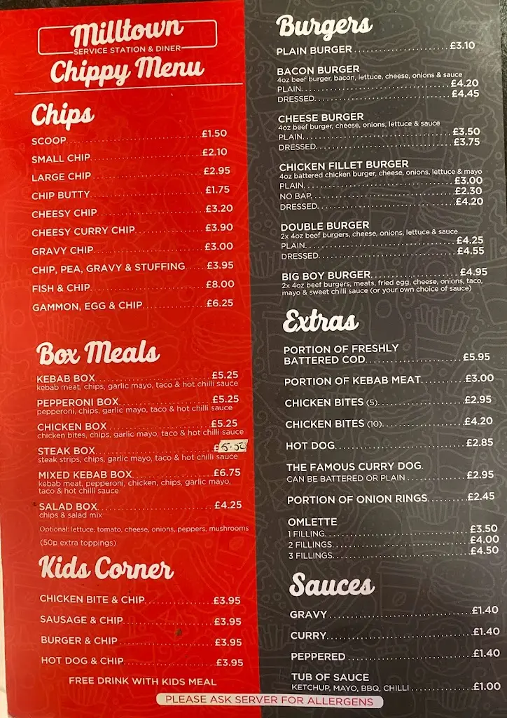 Menu_Milltown Diner_Newtownstewart_image_2