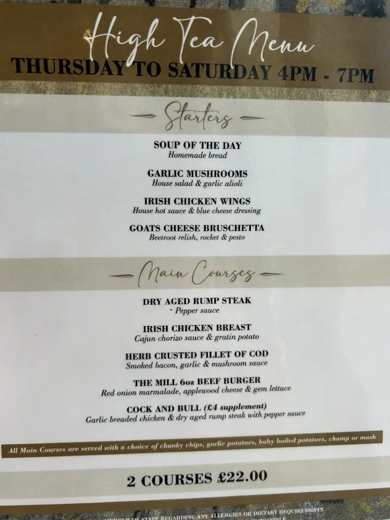 Menu_The Mill Restaurant_Sion Mills_immagine_2