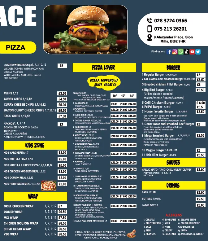 Menu_The Food Terrace_Sion Mills_image_1