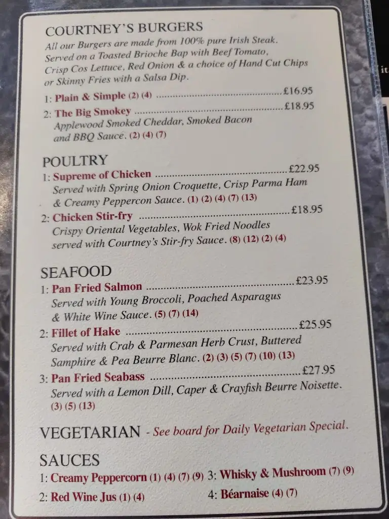 Menu_Courtneys Steakhouse_Rathfriland_image_1