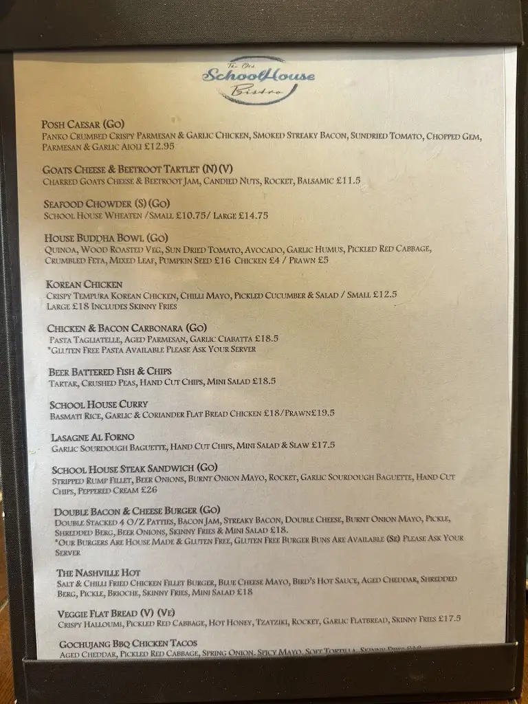 Menu_The Old School House Cafe_Rostrevor_image_2