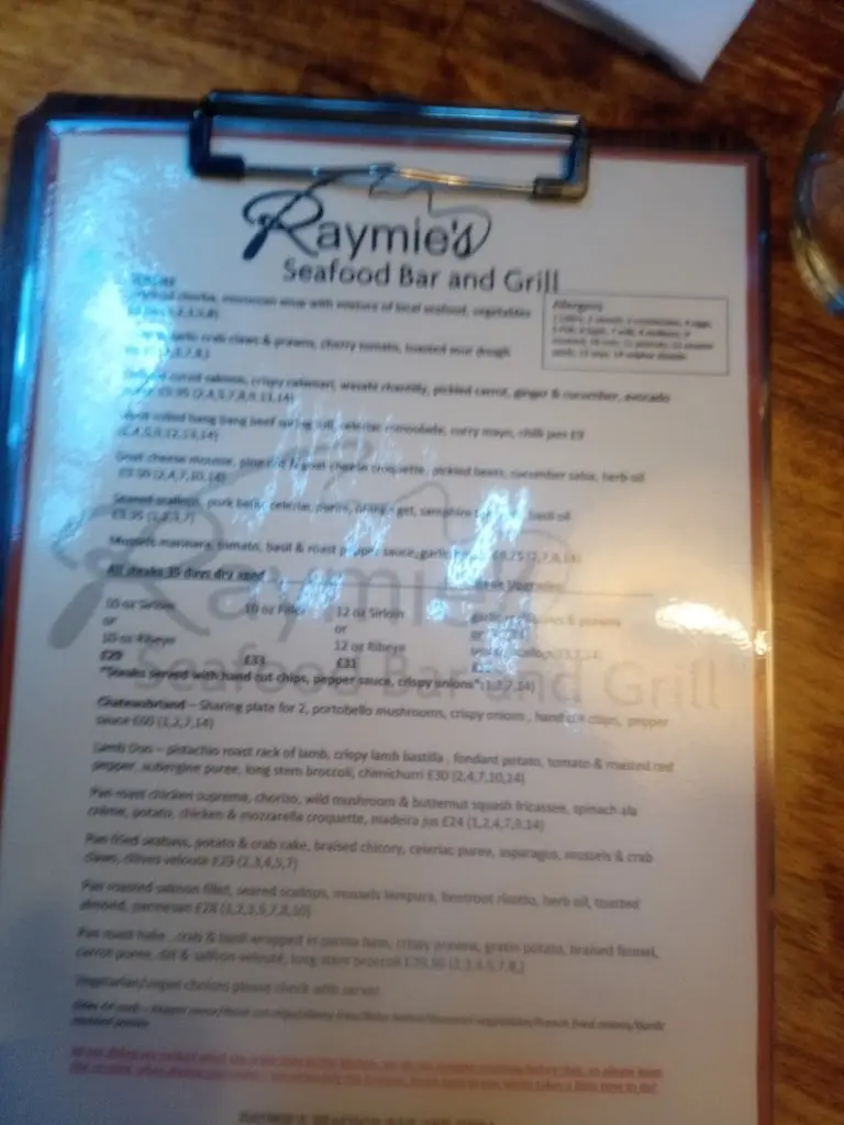 Menu_Raymie's Seafood Bar & Grill_Rostrevor_image_3