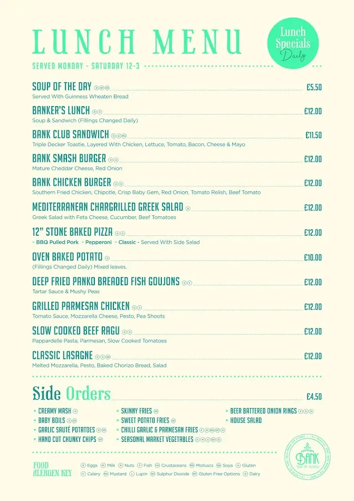 Menu_The Bank Newry_Newry Mourne and Down_image_3