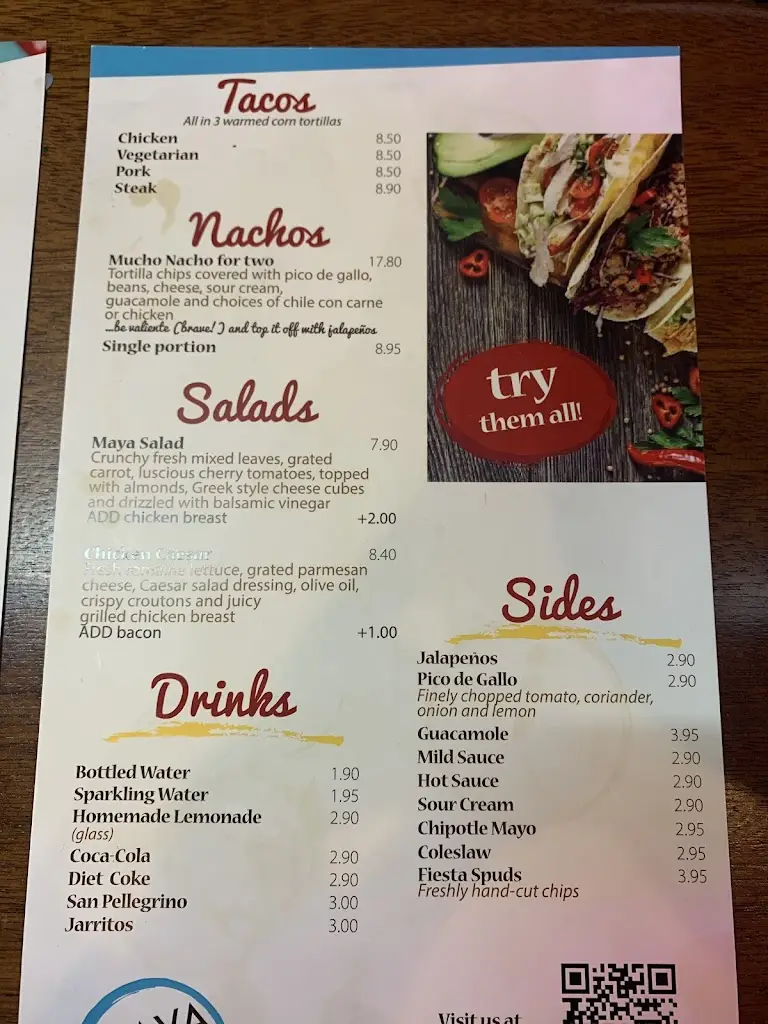 Menu_Maya Cafe_Newry Mourne and Down_image_2