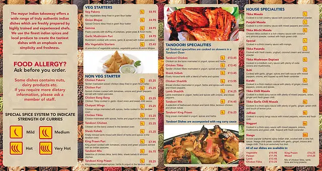 Menu_Mayur Indian Restaurant Larne_Larne_image_1