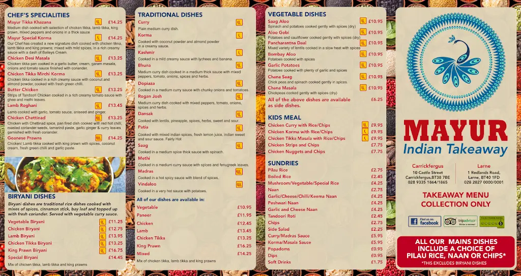 Menu_Mayur Indian Restaurant Larne_Larne_image_2