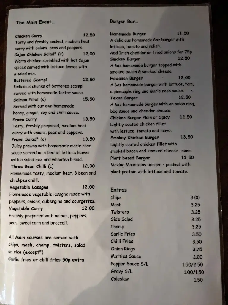 Menu_Matties Meeting House_Larne_image_1