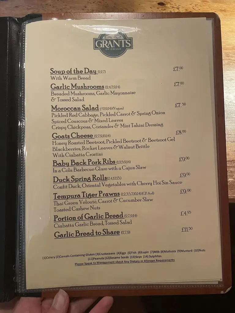 Menu_Grants of Omagh_Omagh_immagine_4