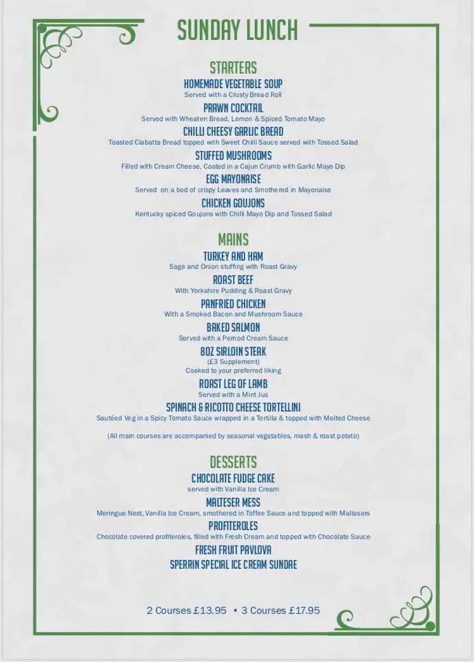 Menu_Sperrin Restaurant_Omagh_image_4