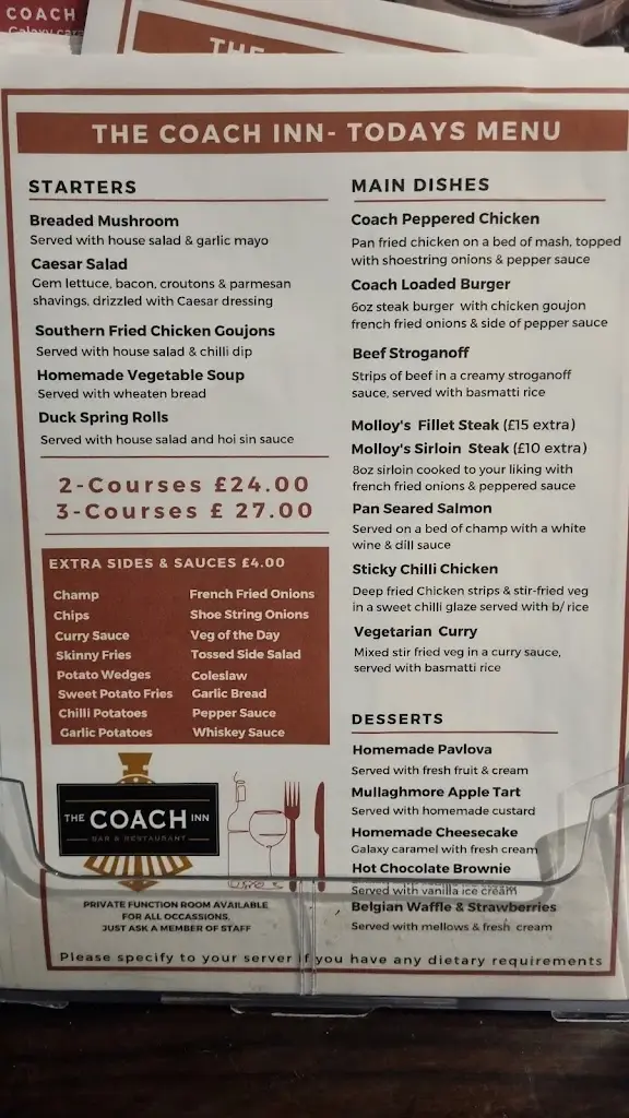 Menu_The Coach Inn_Omagh_image_2