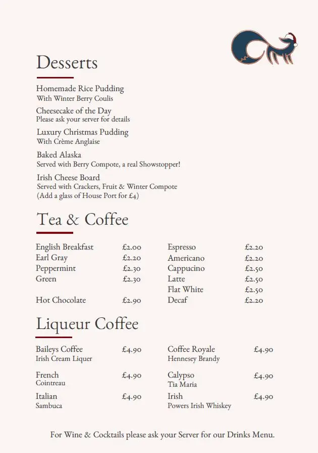 Menu_The Cheeky Fox_Omagh_image_2