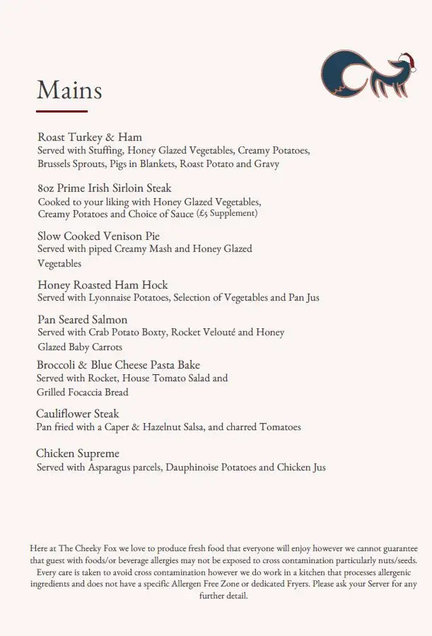 Menu_The Cheeky Fox_Omagh_image_3